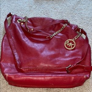 Red Michael Kors medium size bag